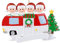 MAXORA Personalisierte Weihnachtsdekoration, Wohnmobil, 4 Stück, Familien-Roadtrip, Ornament mit Weihnachtsbaum