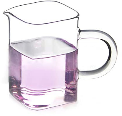 FURUIWUFENG suppentassen GLASE Tee Pitcher Small 250ml Kreativer Quadrat Kaffeekanne Wasserkanne Milch Schaumbecher bowle Sets