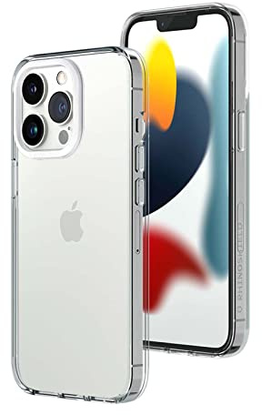 RhinoShield Crystal Clear Case kompatibel mit [iPhone 13 Pro] | Fortschrittliche Vergilbungsresistenz, Hohe Transparenz, Personalisierbare und Transparente Schutzhülle - Weiß Kamera-Ring