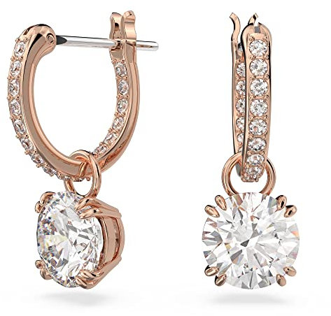 Swarovski Stilla Ohrringe, Rosé Vergoldete Ohrstecker mit Strahlenden Kristallen