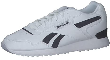 Reebok Men Glide Ripple Clip Sneaker, FTWR White/Vector Navy/FTWR White, 10