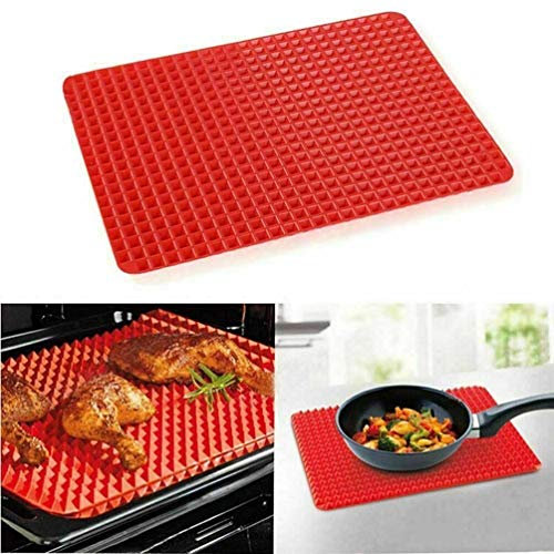 New Silicone Pyramid Mat Diamond Chef Silicone Pyramid Baking Cooking Mats Oven Sheet Non-Stick Pastry Large Baking Mat Easy Clean Reusable for Oven Grilling BBQ Indoor