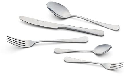 ECHTWERK Besteck-Set Sorrent für 6 Personen, 30-teilig, Besteckgarnitur in Vintage-Optik/Landhausstil, Silber-Edition, Besteck aus hochwertigem Edelstahl, Tafelbesteck für den Alltag oder Festtafel