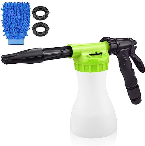 SIMDAO Car Foam Sprayer, 900ml Adjustable Snow Foam Gun Sprayer, Car Cleaning Foam Lance, Foam Sprayer for Cleaning Car Garden Watering Pet Bath Clean Windows Green Spray Gun