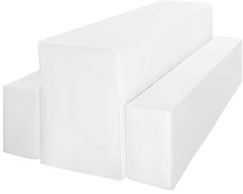 Pesonlook 1Pack Bierbankhusse Biertischhusse 3er-Set, Weiß Biertisch- und Bankhussen-Set für 50 cm Tischbreite Bierbankhusse Bierzelt-Set 220 x 50 x 80 cm für Bankette im Freien (Weiß)