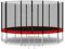 Baunsal® Trampolin Outdoor Ø 487 cm (EXD) rot als Komplettset mit Federabdeckung, Sprungmatte, Netz und Leiter - Gartentrampolin Spielzeug für Kinder