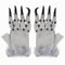 Kinsinder Halloween Kostüm Handschuhe, Werwolf Handschuhe, Halloween Pfoten Handschuhe, Cosplay Party Requisiten, Schrecklicher Wolfshandschuhe (Grau)