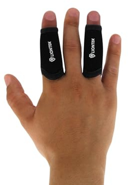 LIONTEK Single Finger Sleeve Pair - Sports Compression Finger Sleeve for BJJ, MMA, Basketball, Weight Lifting, and More