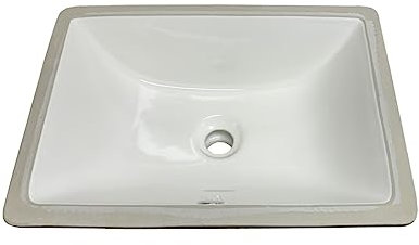 Wells Bagno Sinkware 45,7 cm rettangolare in ceramica sottopiano vasca singola vasca bagno vaschetta lavabo in Bisque