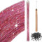 200 Haar Lametta mit Werkzeug Lametta Haarverlängerung Glitzer Haarteil zum Flechten Haarsträhne Kit für Frauen Mädchen Kinder Cosplay Party Zubehör (Rosa)