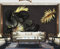 songqians Papier Peint Panoramique Lignes Géométriques De Plantes Tropicales En Or Noir Papier Peint 3D Tapisserie Murale Décoration Chambre Salon -304603 400x280cm