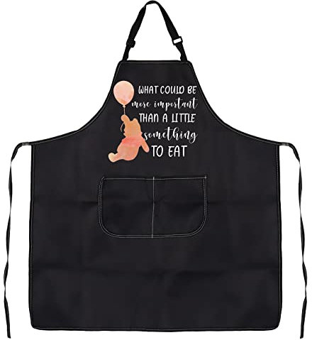 LEVLO Kochschürze mit Taschen von Pooh Bear inspiriert von Bär, Cartoon-Liebhaber, Geschenk, To Eat Schürze Ku, MLXL
