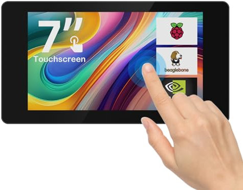 ELECROW Monitor Touch Screen per Raspberry Pi 7 Pollici Mini IPS LCD 1024×600 CrowVision Compatibile Con Raspberry Pi 5/4 LattePanda Beaglebone Jetson Nano