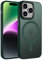 ORDA Magnetisch Hülle für iPhone 14 Pro Max 6,7 Zoll Kompatibel mit MagSafe,für iPhone 14 Pro Max Case Durchscheinende Matt Handyhülle Rückseite Dünn Stoßfest Schutzhülle Grün
