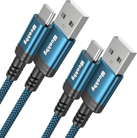 Short USB C Cable, 2Pack 0.5M USB C Charger Cable short,3A Charging cable Braided for Samsung Galaxy S21 S20 S10 S9 S8 A12 A20e A21s A40 A51,Huawei P30 P20 P40,Google Pixel,Sony Xperia