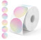 MUNBYN 50x50MM Rainbow Gradient Round Thermal Sticker Labels, 6 Gradient Patterns, Direct Round Thermal Labels for DIY Logo Design, Small Business Thank You Stickers, 750 Sheet/1 Roll