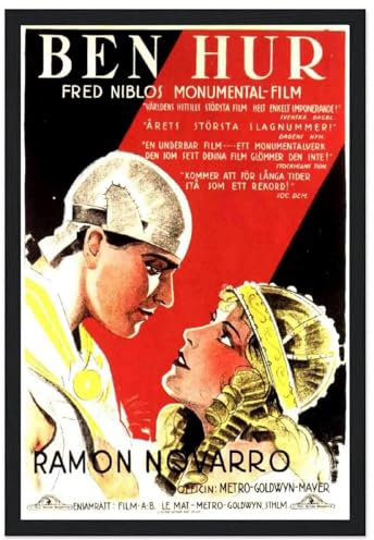 karn Ben Hur Filmposter, ästhetisch, gerahmt, Leinwand, Poster, Raumdekoration, Wandkunst, Poster, Dekoration, 40 x 60 cm