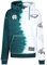Recovered Philadelphia Eagles NFL Ink Dye Effect Grün auf Weiß Hoody - XXL