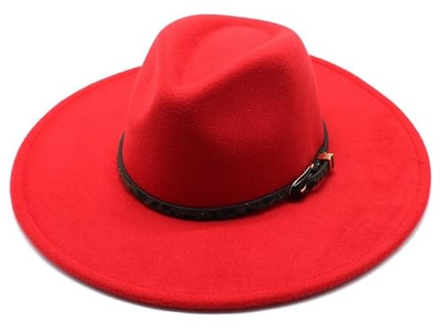 Fengyan Hut, 9,5 cm, große Krempe, Wolle, Fedora-Hut, Unisex, britischer Stil, Panama-Party, Trilby-Kappe, elegante Herren-Jazz-Mütze