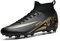 Scarpe da Calcio da Uomo, Professionali da Calcio, Unisex, per attività all'Aria Aperta, per Erba Artificiale, Adatte per competizioni, Scarpe da Allenamento, Nero AG, 45 EU