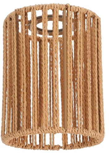 Kichvoe Paralume In Corda Di Carta Paralume In Rattan Intrecciato In Rattan Lampadario Lampada Da Tavolo Paralume Intrecciato A Mano Per Lampada Da Tavolo Lampada Da