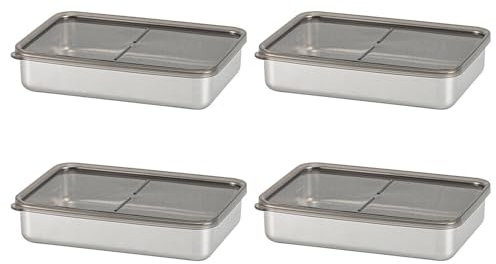 Caja De Almacenamiento De Embutidos De Acero Inoxidable 304 Con Tapa Multiusos Organizadores De Cocina Para El Queso Y La Conservación De Carne