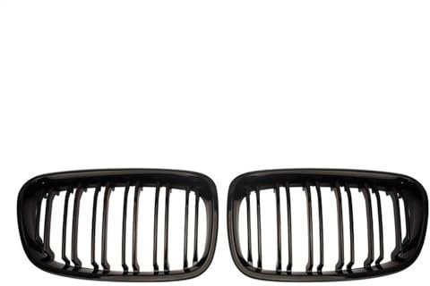 Fuicotto Auto Kühlergitter Für BM&W 1er F20 F21 2011 2012 2013 2014 Auto-Frontstoßstange Nierengitter Racing Grills Ersatz Doppellamellen Glänzend Schwarze Gitter(Matt-schwarz)
