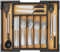 Lifewit Range-couverts en bambou pour tiroirs, extensible jusqu'à 57 cm de large, porte-couverts réglable, organisateur de cuisine pour cuillères, fourchettes, couteaux, noir et naturel