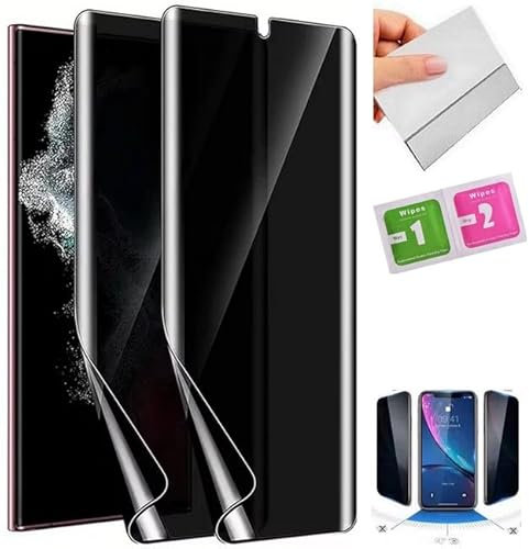AILIKA compatible con Xiaomi Mi 10 5G -2 protectores de pantalla de privacidad reforzada en hidrogel – Anti-grasa, antihuellas, protección de privacidad
