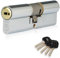 Cylinder LockColossus Dual Finish 3 Star Kitemarked Euro Cylinder Lock 35EX/35 (70mm), British Standard TS007 Anti-Snap Barrel Lock, uPVC Door Lock.(50/40)