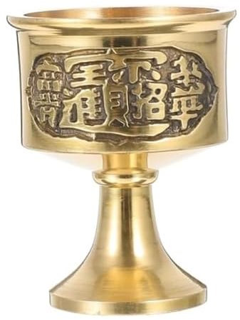YDEWLY Vintage Kelche, Opferbecher, 1 Stück, Gottes Weinbecher, Kupferbecher, Rauchschale, Messing-Trinkbecher, Weihwasserschale, chinesischer Bierschlüssel