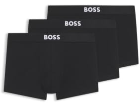 BOSS Herren Trunk 3P ONE Dreierpack Boxershorts aus Stretch-Baumwolle
