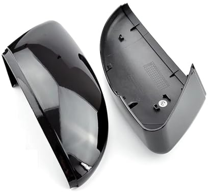 Spiegelkappe Für VW Für Passat CC B7 Für Scirocco Für Jetta MK6 Für Käfer Rückspiegelgehäuse Automotive Schwarze Seitenspiegel-Abdeckkappen Auto Spiegelkappen(Bright Black)