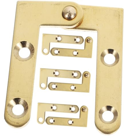 ORFOFE 4 Sets Copper Pivot Door Hinges Hidden Attic Ladder Hinge Replacement for Wooden Aluminum Cabinet Doors Quiet Smooth Operation