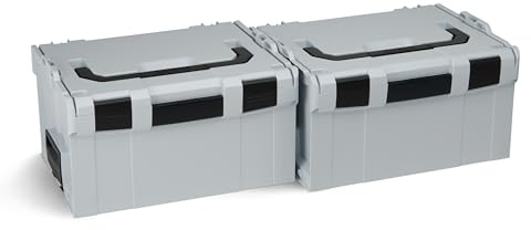 Werkzeugkoffer leer | 2x Bosch Sortimo L-BOXX Größe 3 grau | Werkzeugkiste Kunststoff Gross