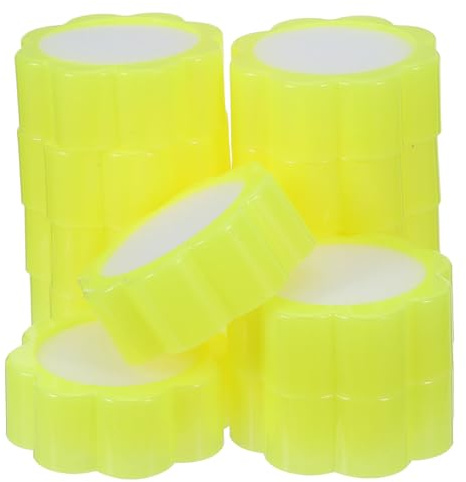 Fingerbefeuchter für Papier 24 Stück, Florale Form, Gelb, Kunststoff