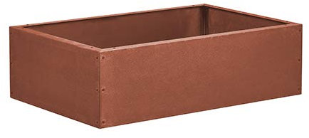 prima terra Hochbeet-Bausatz Edelrost PLANUS Maße 118x78cm Höhe 35cm
