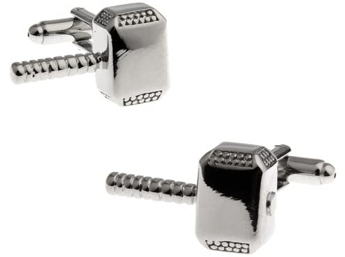 Gemelolandia Cufflinks for Shirt Thor's Hammer Chrome Original Cufflinks for Shirts | for Men and Children | Gifts for Weddings, Communions, Baptisms and Other Events
