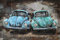 Vintage Line Handgefertigtes Metallbild 3D-Optik Wandbild Verschiedene Größen Kunst Bild (Metallbild Beetle (ca. 120x80 cm))