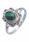 mantraroma Ring Silber Damen Malachit Edelstein grün ausgefallen verspielt