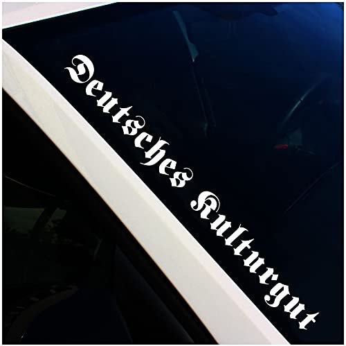 FS41 Frontscheibenaufkleber Deutsches Kulturgut - Finest Folia (Weiß Matt, Außenklebend)