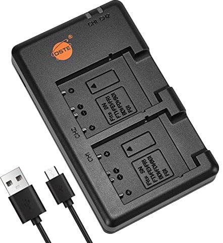 DSTE BCTRX BC-TRX Batterie USB Double Chargeur Rapide Compatible avec Sony NP-BG1, NP-FG1, NP-BD1, NP-FD1, NP-FT1, NP-FE1, NP-FR1