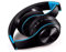 Auriculares inalámbricos Plegables para iPhone XS, Smartphone, Bluetooth, Botones Regulables, Sonido Universal, Color Azul