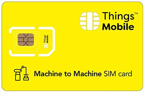 Machine to Machine Daten-SIM-Karte - Things Mobile - mit weltweiter Netzabdeckung und Mehrfachanbieternetz GSM/2G/3G/4G. Ohne Fixkosten und ohne Verfallsdatum. 10 € Guthaben inklusive