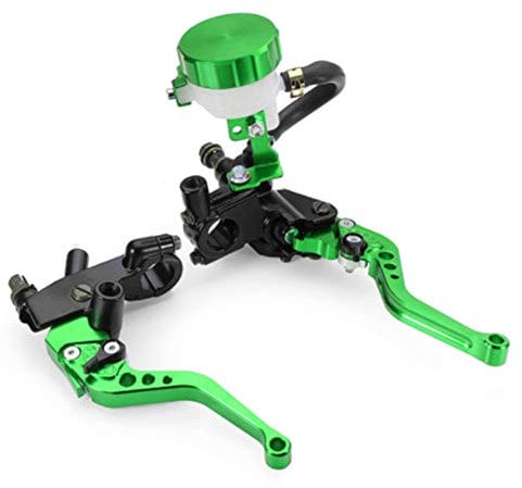 JenNiFer 7/8Inch Universal Motorcycle Front Brake Clutch Clutch Lever Master Cylinder Reservoir - Grün