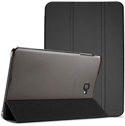 ProCase Funda Tipo Libro para Galaxy Tab A 10,1 2016 T580 T585 T587, Carcasa Folio Ligera Delgada con Reverso Translúcido/Soporte Plegable para 10.1” Galaxy Tab A 2016 Modelo Viejo –Negro