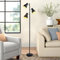 Depuley 3 Licht Baum Stehlampe Retro Stehlampe mit E27 Glühbirne, Schwenkbare Stehleuchte mit 3-flammig, Metall Standleuchte Deckenfluter Schwarz, Lesen Standlampe für Wohnzimmer Schlafzimmer Büro