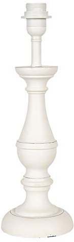 Clayre & Eef Lampenfuss Tischlampe Stehlampe Schreibtischlampe Ø 13 * 41 cm E27 weiß Holz 6LMP666