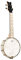 Ortega Guitars Banjo Ukulele Linkshänder – Banjolele Series – Open Back – Remofell / Ahorn, Natur (OUBJE90-MA-L)