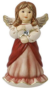Goebel X-Mas Engels-Figur aus Steingut mit Swarovski-Herz Mehrfarbig, Maße: 5cm x 4,5cm x 8,5cm, 41-638-29-1